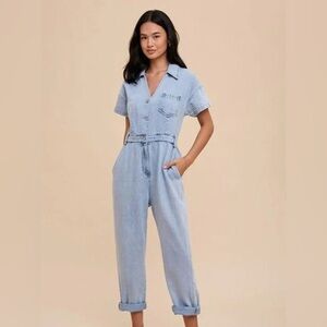 Light Blue Denim‎ Jumpsuit